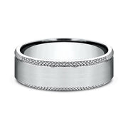 Ammara Stone Comfort-fit Design Wedding Band