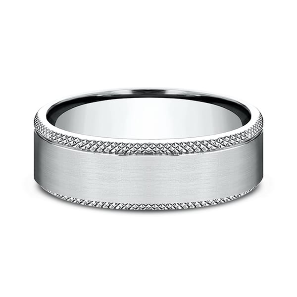 Ammara Stone Comfort-fit Design Wedding Band