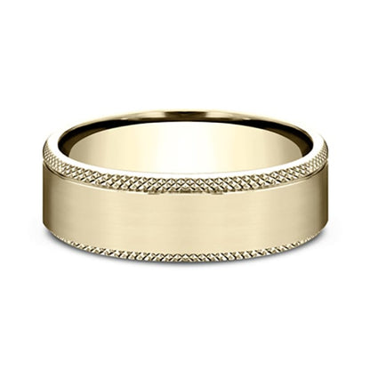 Ammara Stone Comfort-fit Design Wedding Band