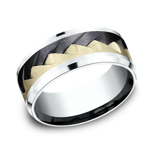 Ammara Stone Comfort-fit Design Wedding Band