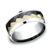 Ammara Stone Comfort-fit Design Wedding Band
