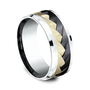 Ammara Stone Comfort-fit Design Wedding Band
