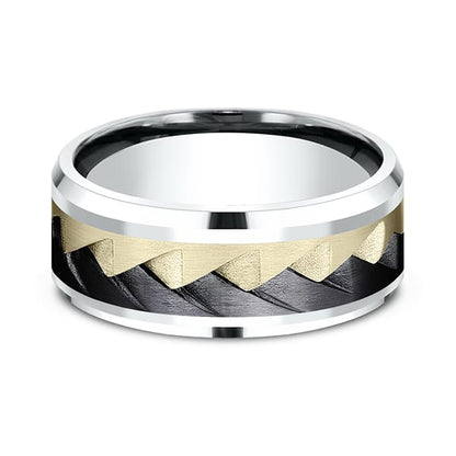 Ammara Stone Comfort-fit Design Wedding Band
