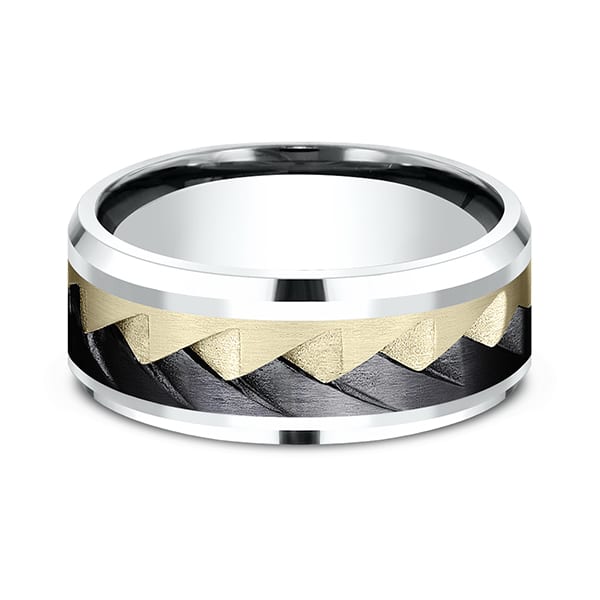 Ammara Stone Comfort-fit Design Wedding Band