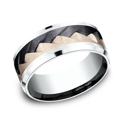 Ammara Stone Comfort-fit Design Wedding Band