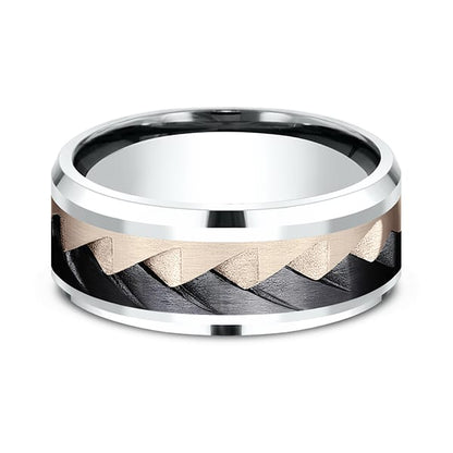 Ammara Stone Comfort-fit Design Wedding Band