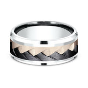 Ammara Stone Comfort-fit Design Wedding Band