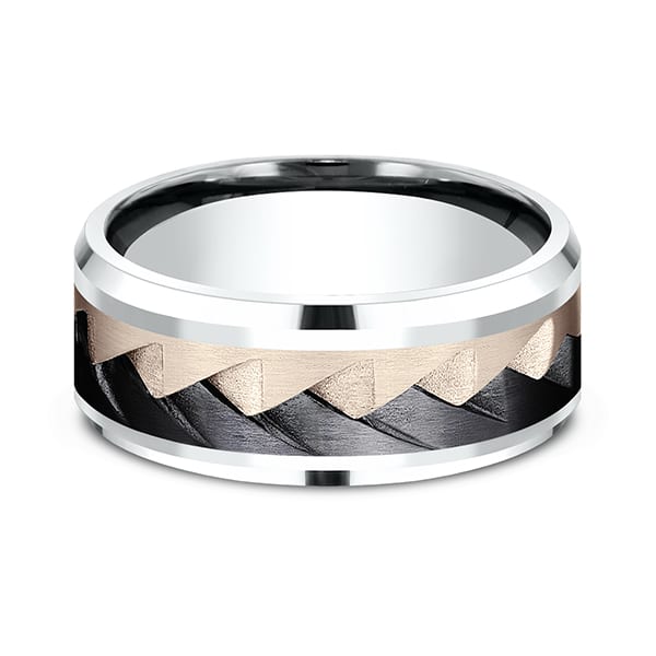 Ammara Stone Comfort-fit Design Wedding Band