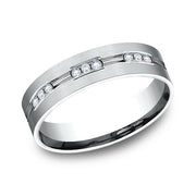 Comfort-Fit Diamond Wedding Band