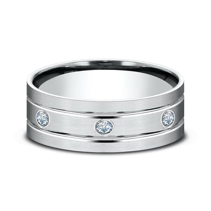 Comfort-Fit Diamond Wedding Band
