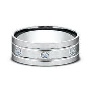 Comfort-Fit Diamond Wedding Band