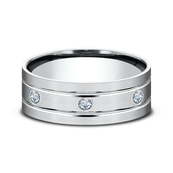 Comfort-Fit Diamond Wedding Band