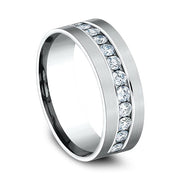 Comfort-Fit Diamond Wedding Band