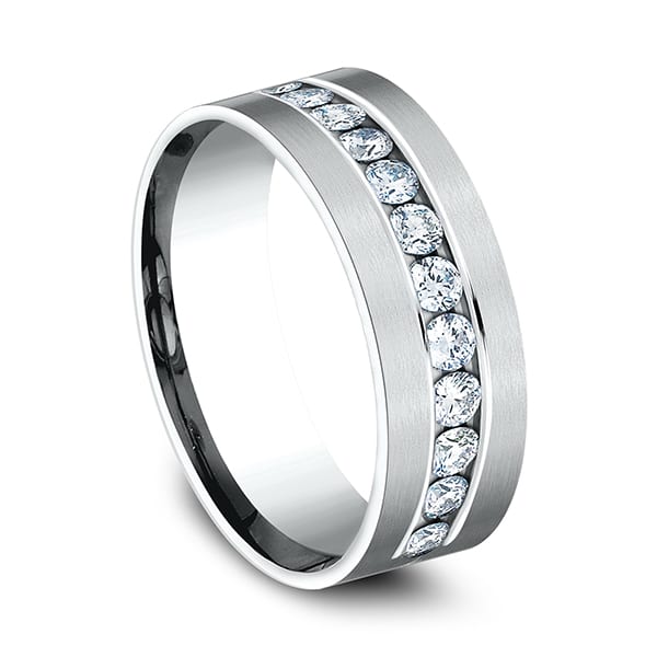 Comfort-Fit Diamond Wedding Band