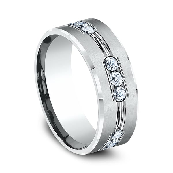 Comfort-Fit Diamond Wedding Band