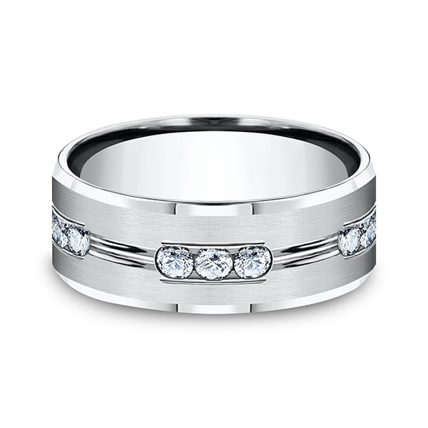 Comfort-Fit Diamond Wedding Band