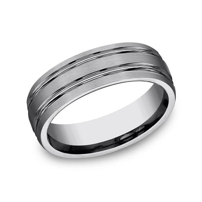Tungsten Comfort-Fit Design Wedding Band