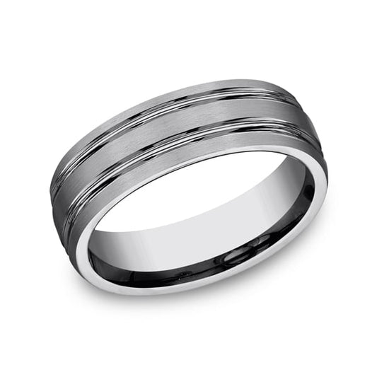 Tungsten Comfort-Fit Design Wedding Band