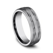 Tungsten Comfort-Fit Design Wedding Band