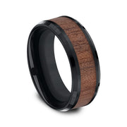 Black Cobalt Comfort-Fit Design Wedding Band