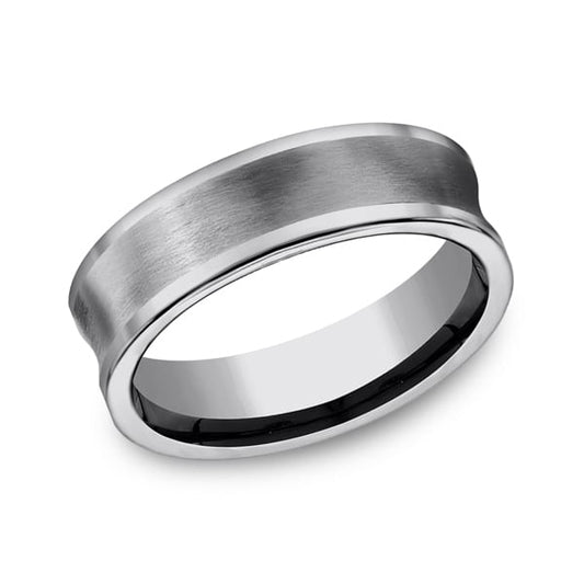 Tungsten Comfort-Fit Design Wedding Band