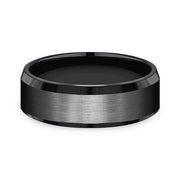Black Titanium Comfort-fit Design Wedding Band