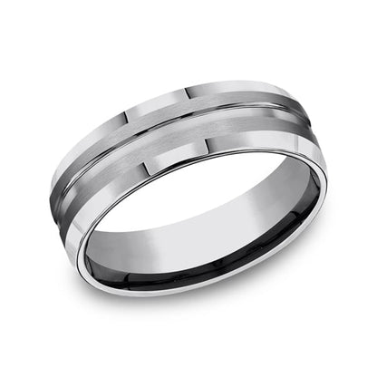 Tungsten Comfort-Fit Design Wedding Band