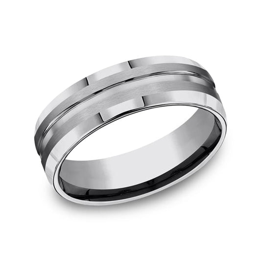 Tungsten Comfort-Fit Design Wedding Band