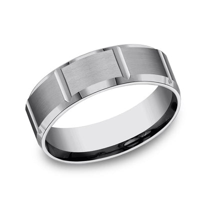 Tungsten Comfort-Fit Design Wedding Band