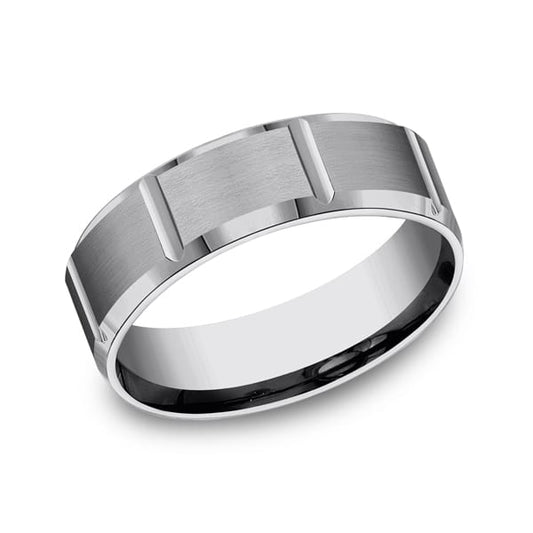 Tungsten Comfort-Fit Design Wedding Band