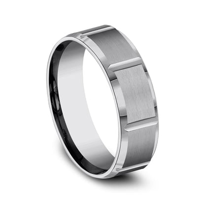 Tungsten Comfort-Fit Design Wedding Band