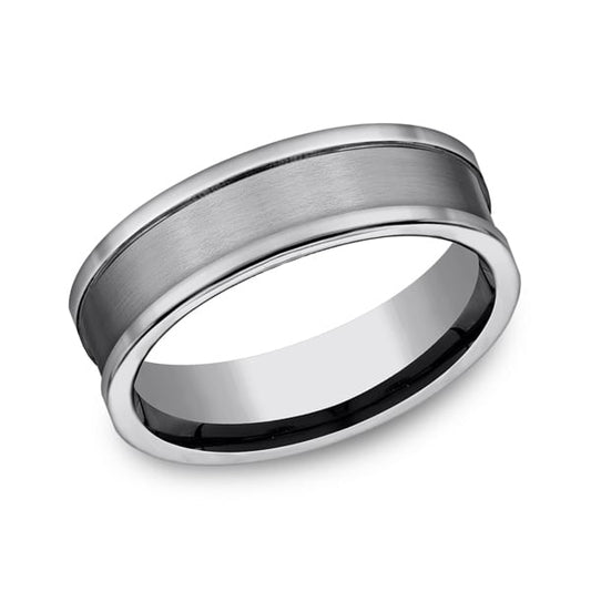 Tungsten Comfort-Fit Design Wedding Band