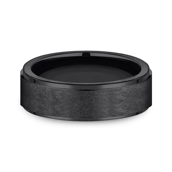 Black Titanium Comfort-Fit Design Wedding Band