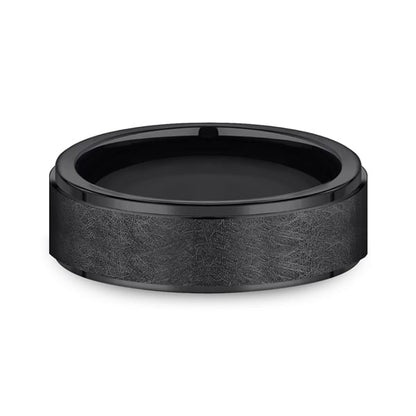 Black Titanium Comfort-Fit Design Wedding Band
