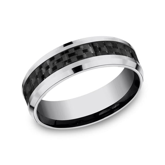 Tungsten Comfort-Fit Design Wedding Band