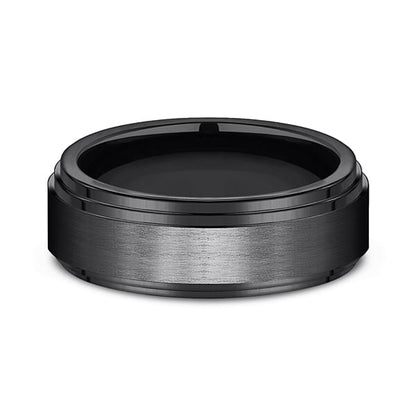 Black Titanium Comfort-Fit Design Wedding Band