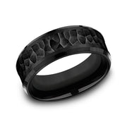 Black Titanium Comfort-Fit Design Wedding Band