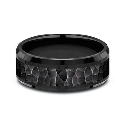 Black Titanium Comfort-Fit Design Wedding Band