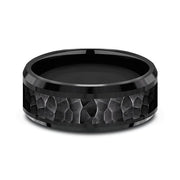 Black Titanium Comfort-Fit Design Wedding Band