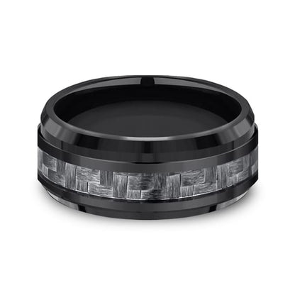 Black Titanium Comfort-Fit Design Wedding Band