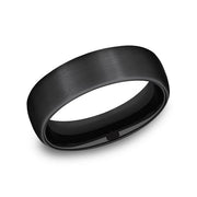 Black Titanium Comfort-Fit Design Wedding Band