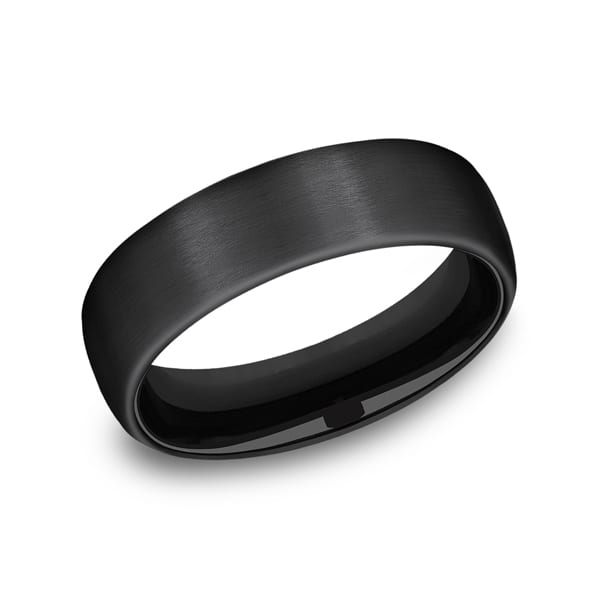 Black Titanium Comfort-Fit Design Wedding Band
