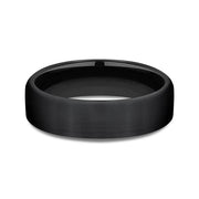 Black Titanium Comfort-Fit Design Wedding Band