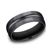 Black Titanium Comfort-Fit Design Wedding Band