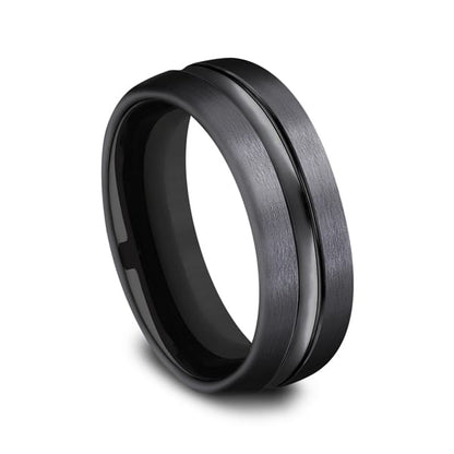 Black Titanium Comfort-Fit Design Wedding Band