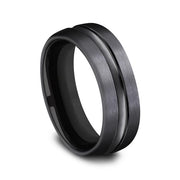 Black Titanium Comfort-Fit Design Wedding Band