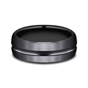 Black Titanium Comfort-Fit Design Wedding Band