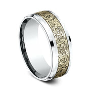 Two Tone Comfort-Fit Design Wedding Ring