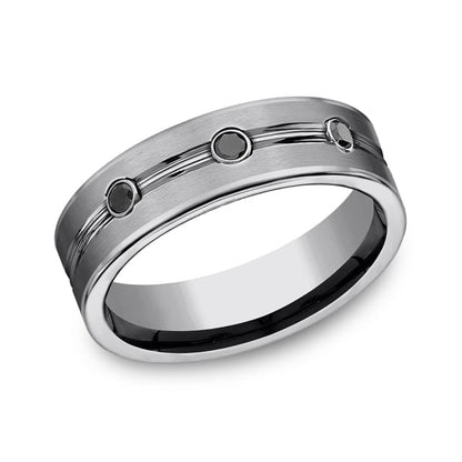 Tungsten Comfort-Fit Design Wedding Band