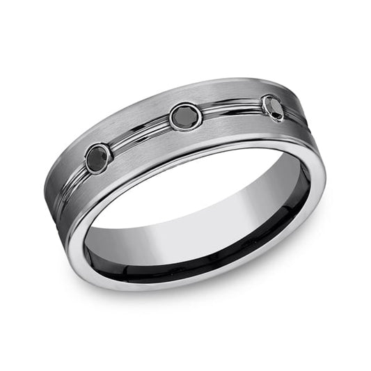 Tungsten Comfort-Fit Design Wedding Band